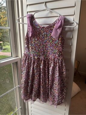 Lavender Sequin Party Dress